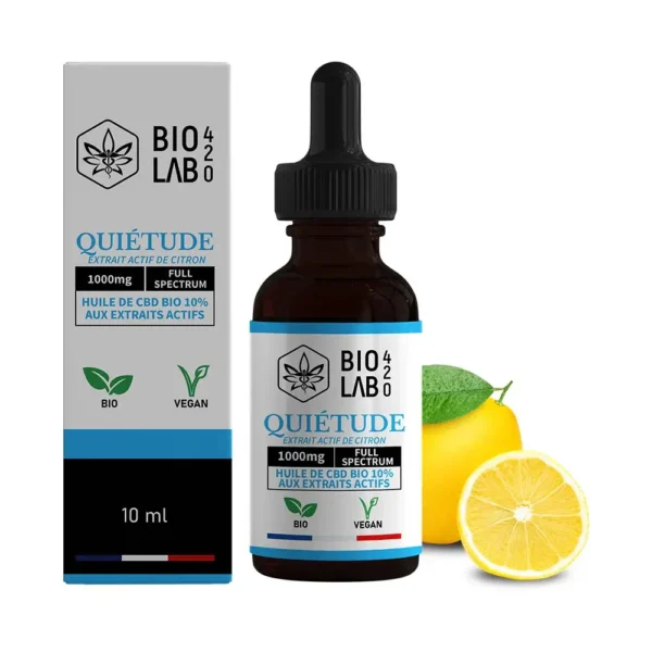 Huile CBD 10% - Bio - Quiétude Citron - LFCBD -BIOLAB 420