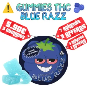 Gummies CBD/THC 10mg – Framboise Bleue | Les Frères CBD